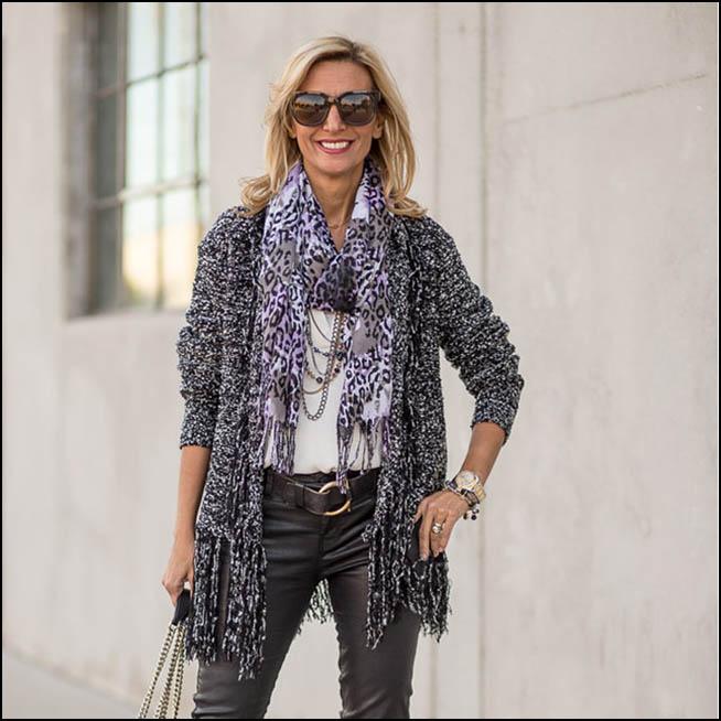 Chic In Our Cozy Black And White Boucle Cardigan - Just Style LA