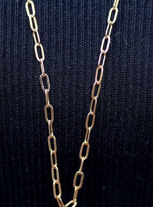 Gold Chain Necklace With Multi Tear Drop Pendant - Just Style LA
