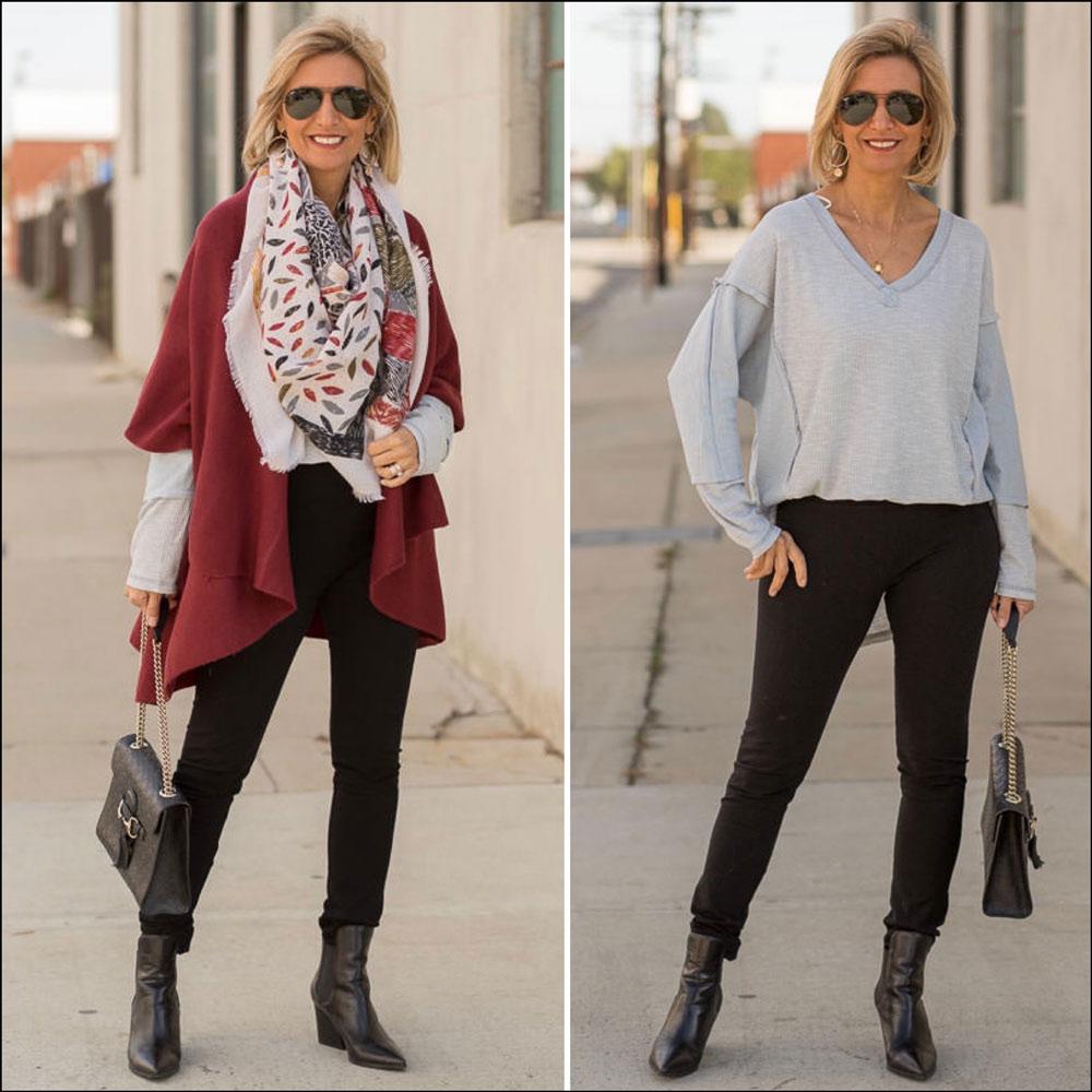 A Casual Look With Our New Maroon Cape Vest - Just Style LA