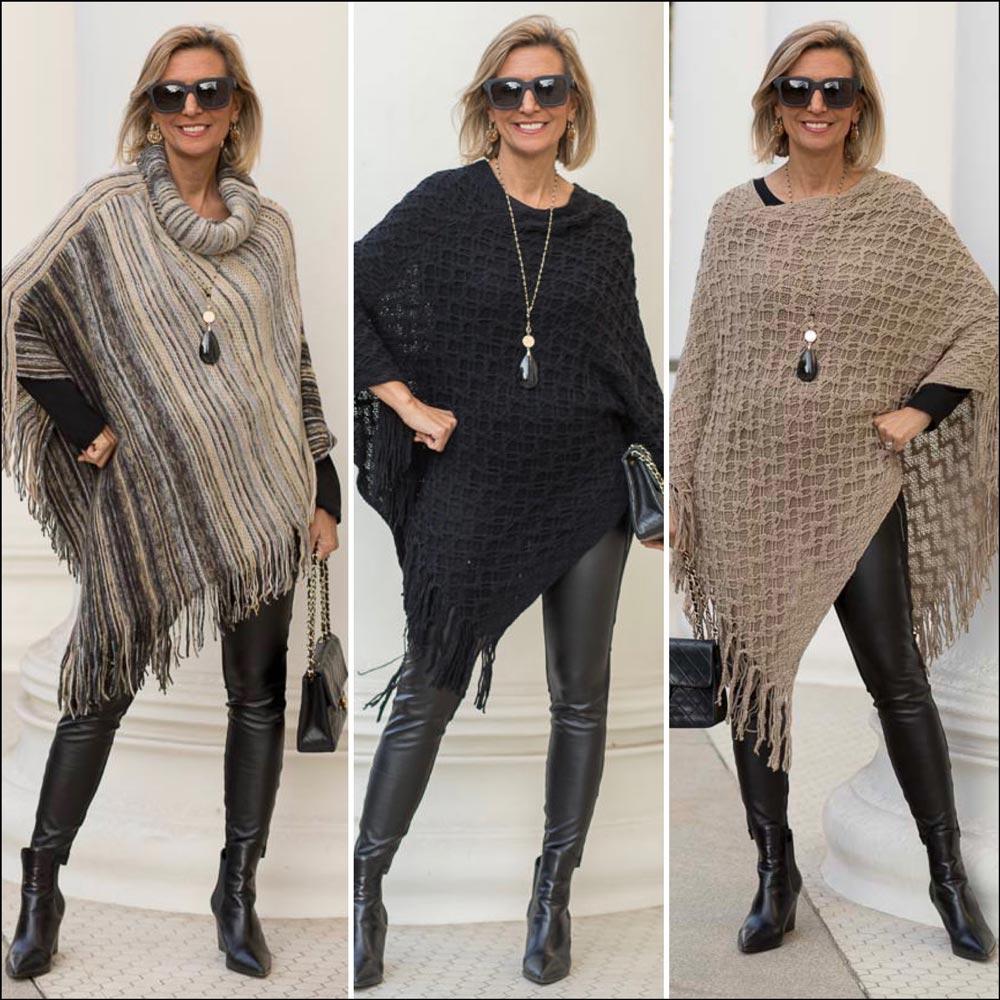 A Couple Of New Novelty Knit Pull On Ponchos - Just Style LA