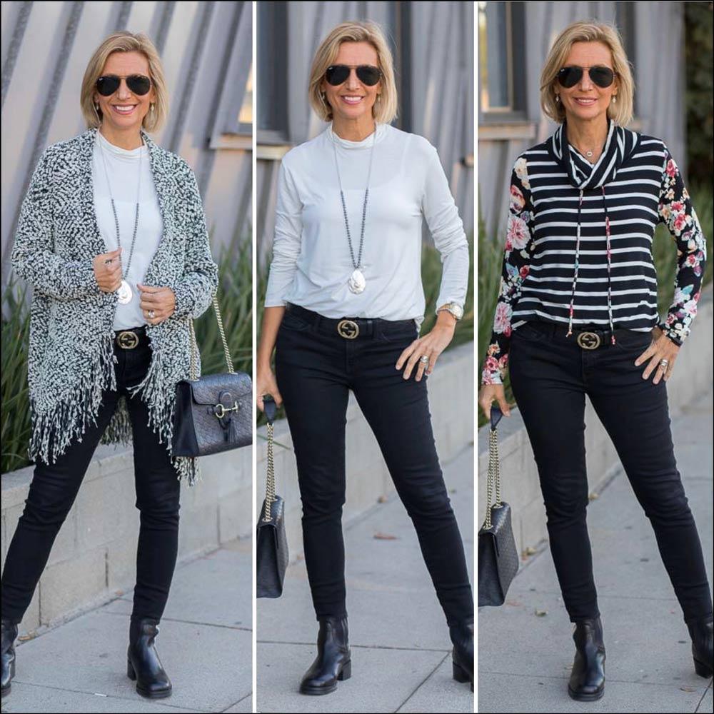 Black And Ivory Pattern And Texture Mix - Just Style LA