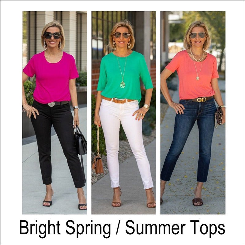 Bright Color Jersey Tops For Spring And Summer - Just Style LA
