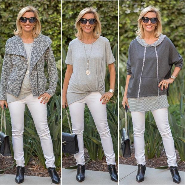 Casual Chic In Gray And White - Just Style LA