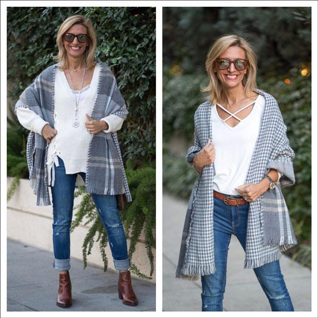 Casual Chic In Our Ivory Sweater And Double Sided Shawl - Just Style LA