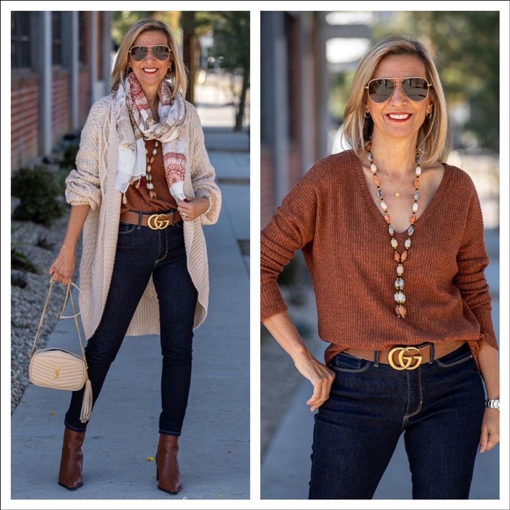 Comfy And Chic In Beautiful Autumn Colors - Just Style LA