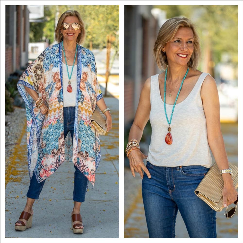 Four Ways You Can Wear Our Moroccan Print Kimono - Just Style LA