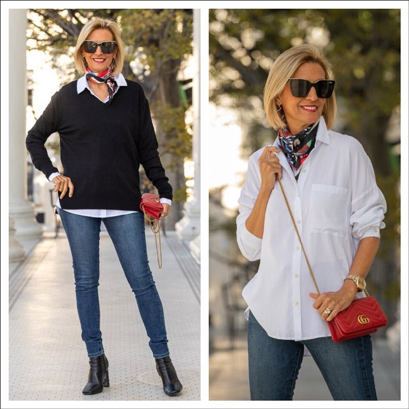 How To Style A White Shirt For Fall - Just Style LA