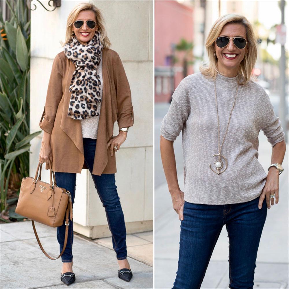 Mixing Fall Textures And Prints With Faux Suede And Leopard - Just Style LA