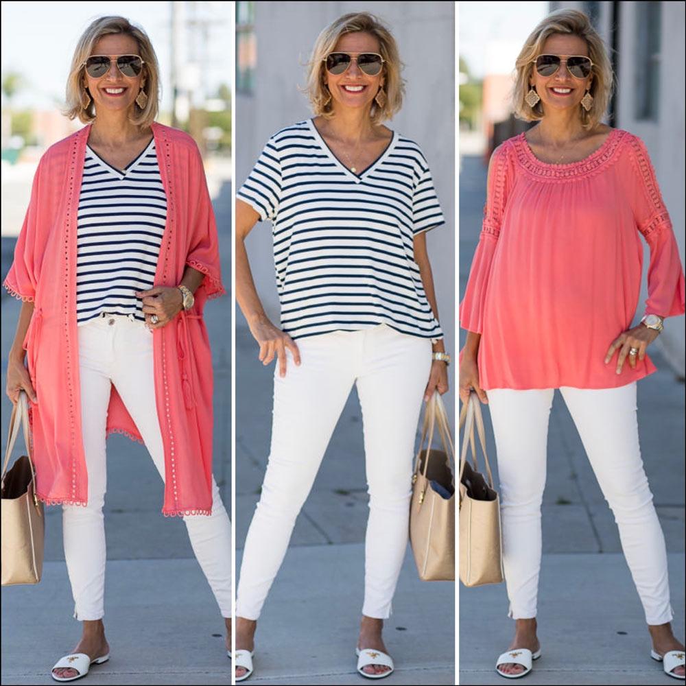 Navy White And Coral A Great Summer Color Combo - Just Style LA