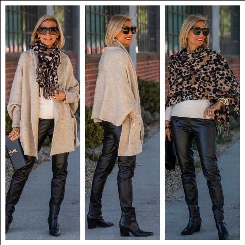 Oatmeal And Black With A Touch Of Leopard - Just Style LA