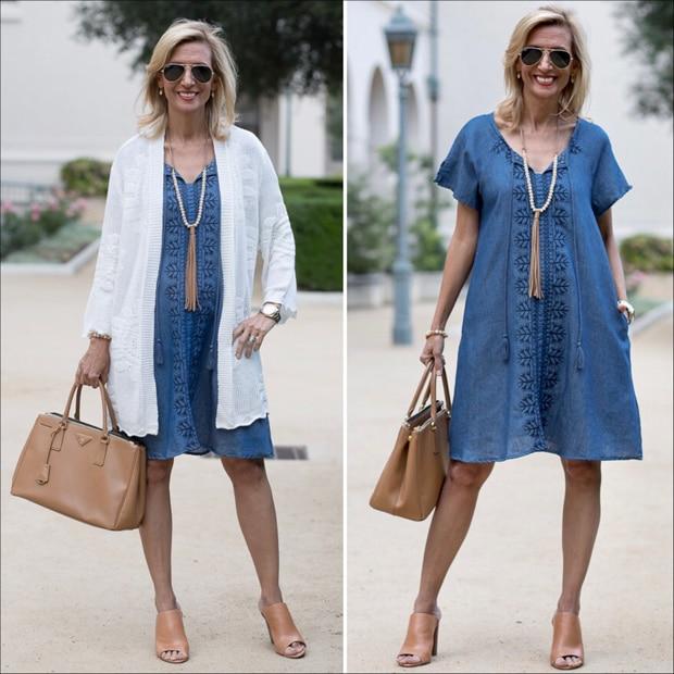 Our Casual And Fun Embroidered Denim Dress Just Style LA Our Casual And Fun Embroidered Denim Dress Just Style LA