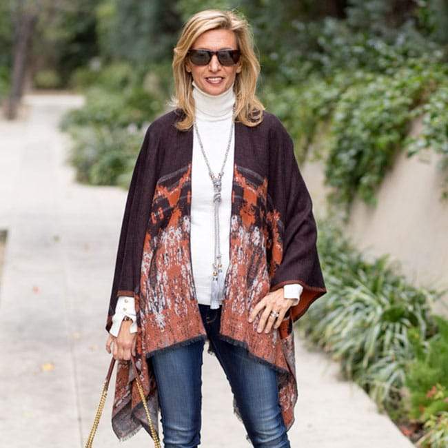 Our Earth Tone Poncho Perfect For Cold Weather - Just Style LA