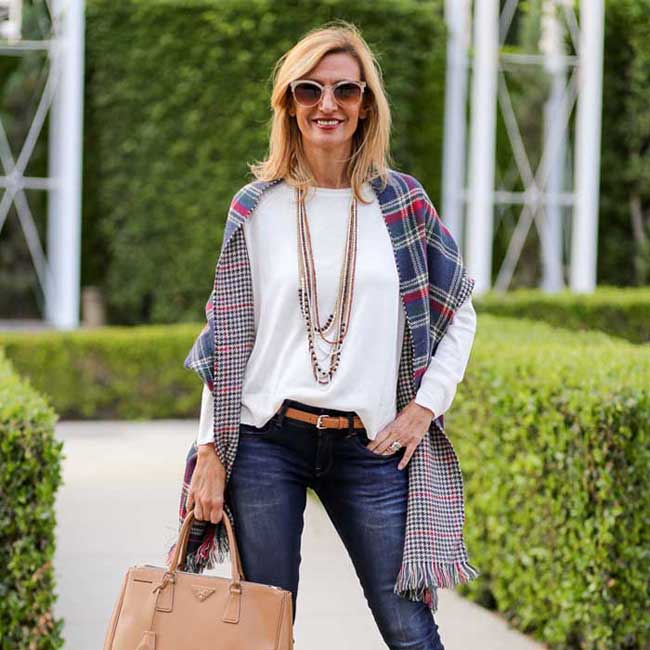 Our Reversible Plaid And Houndstooth Wrap - Just Style LA