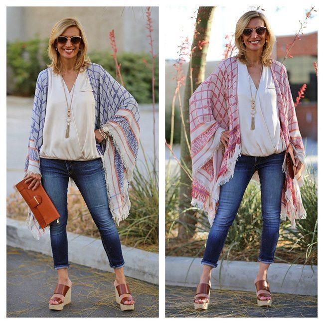 Our Spring Boho Print Ponchos And Co-Hosting A Link Up - Just Style LA