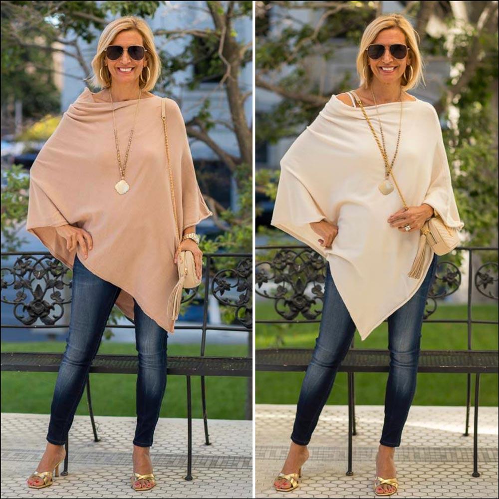 Our Two New Cashmere Blend Ponchos - Just Style LA