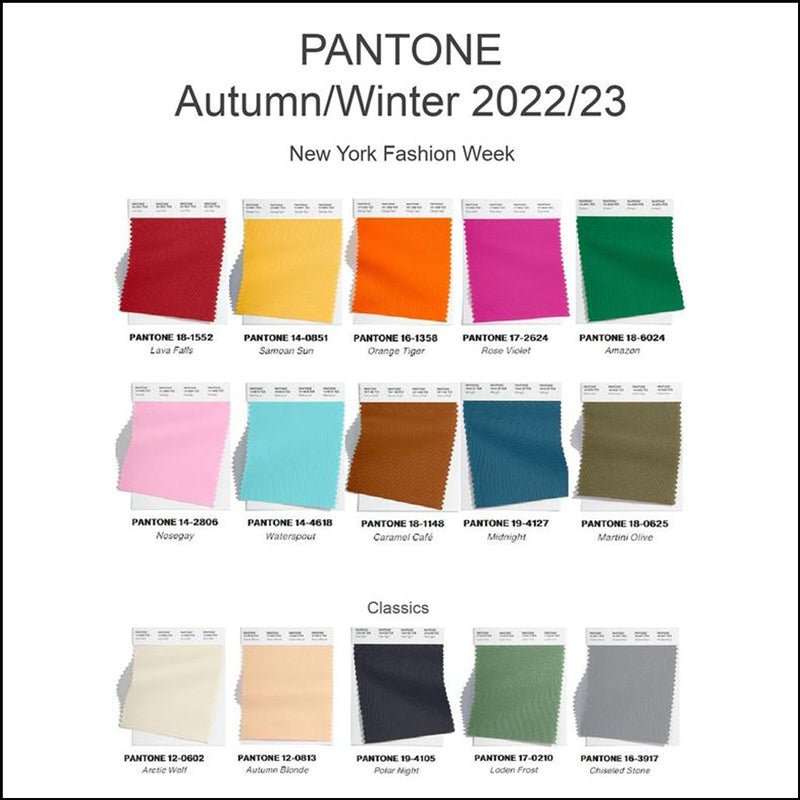 Pantone Fall Winter 2022/2023 Color Trends – Just Style LA