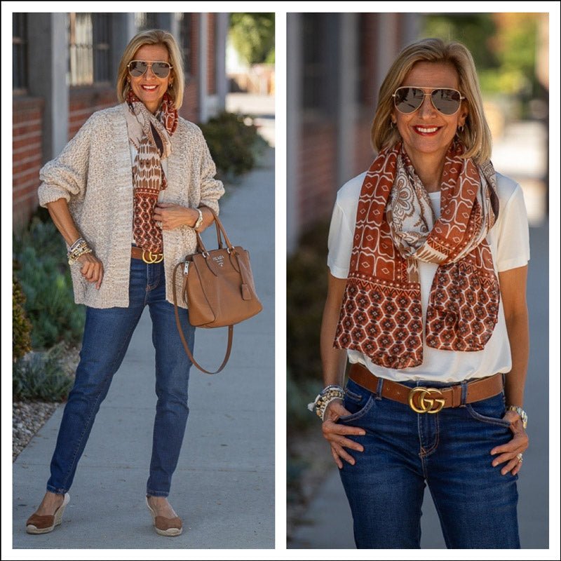 Pattern And Texture Mix For A Chic Fall Look - Just Style LA