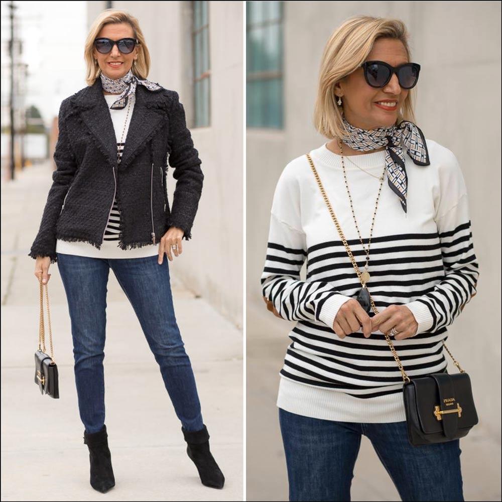 Pattern Mixing In Black And Ivory - Just Style LA