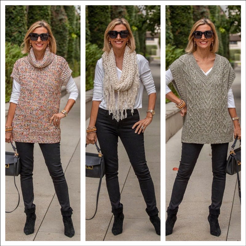 Perfect Fall Sweater Vests And A Fun Infinity Scarf - Just Style LA