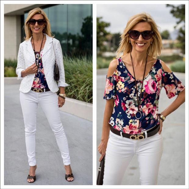 Perfect Spring Look In White Eyelet Floral And Cold Shoulder - Just Style LA