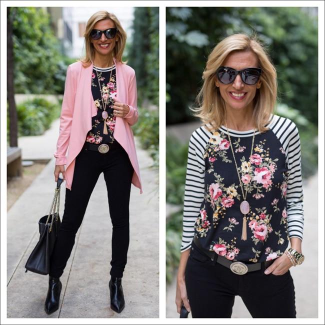 Pretty In Pink Ivory And Black - Just Style LA