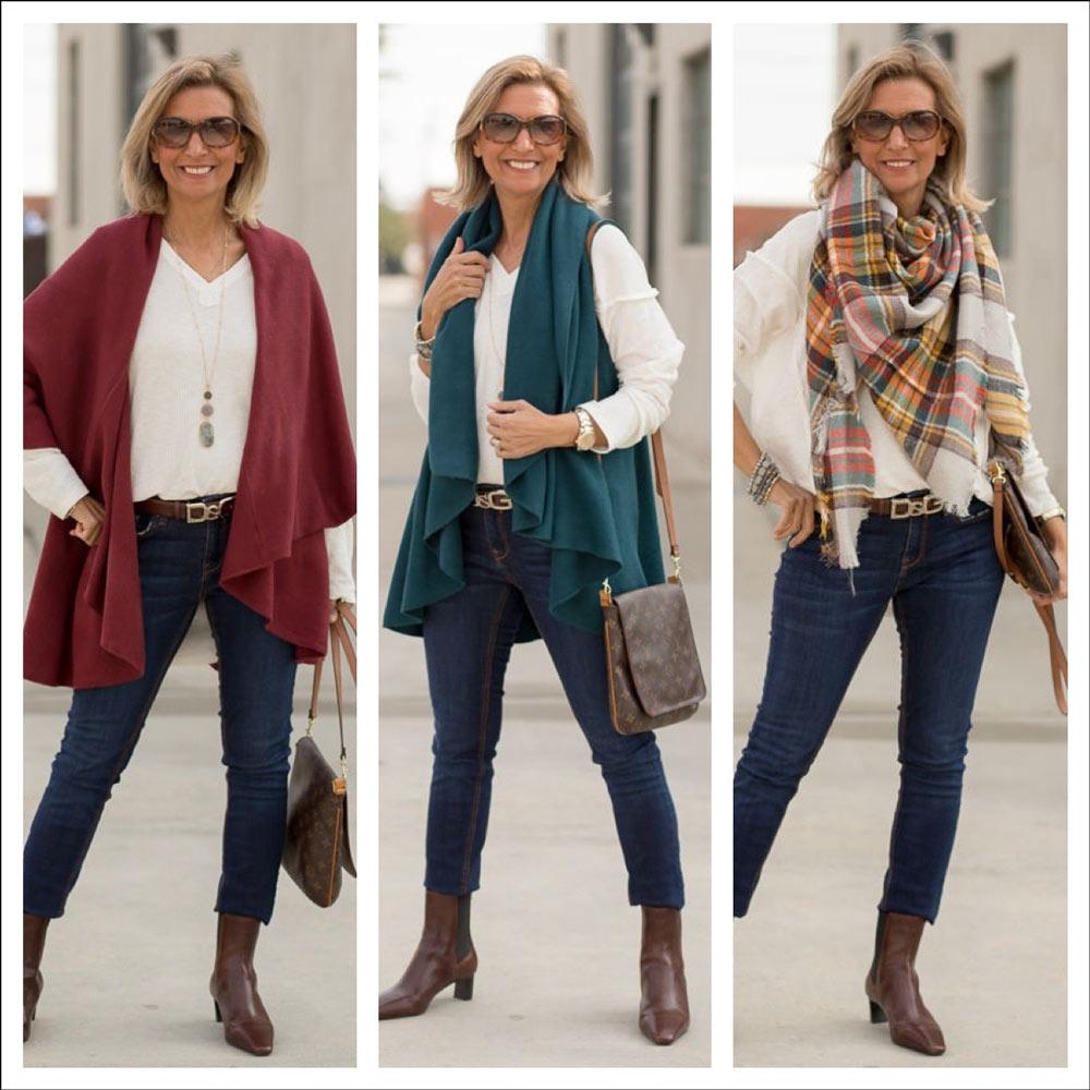 Restyling Our Maroon And Teal Cape Vests - Just Style LA