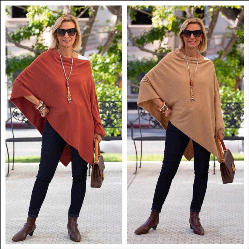 Sienna And Camel Ponchos To Start The Fall Season - Just Style LA