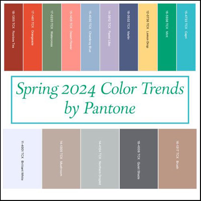 Spring, Summer 2024 Pantone Color Trends - Just Style LA