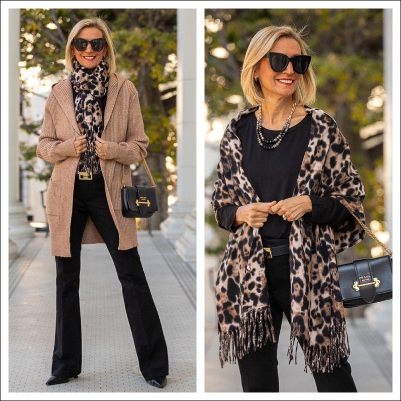 Styling Camel And Black With A Touch Of Leopard Print - Just Style LA