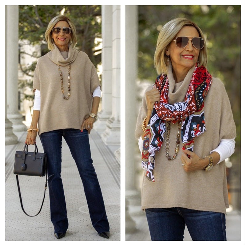 Styling Our Camel Sweater Vest With Chic Accessories - Just Style LA