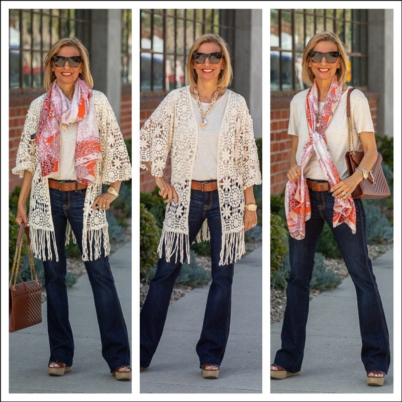 Styling Our  New Trendy Crochet Cardigan With Fringe - Just Style LA