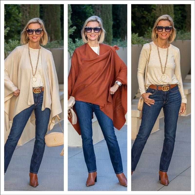 Styling Two New Knit Ruana Wraps For Fall – Just Style LA