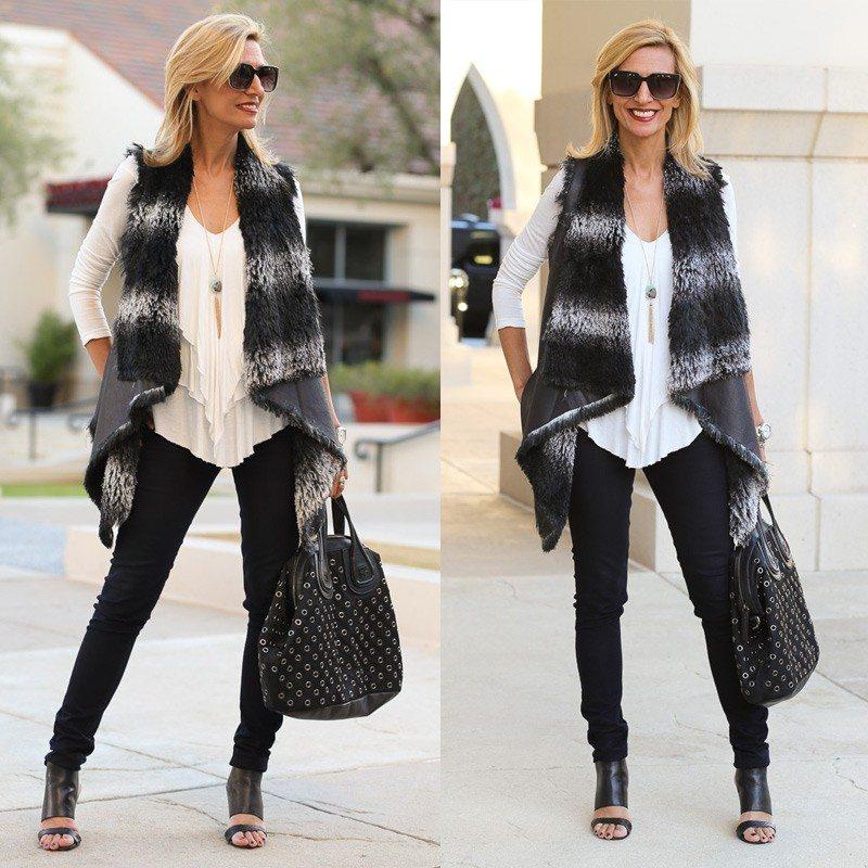 Take A Look At Our Faux Leather And Fur Vest - Just Style LA