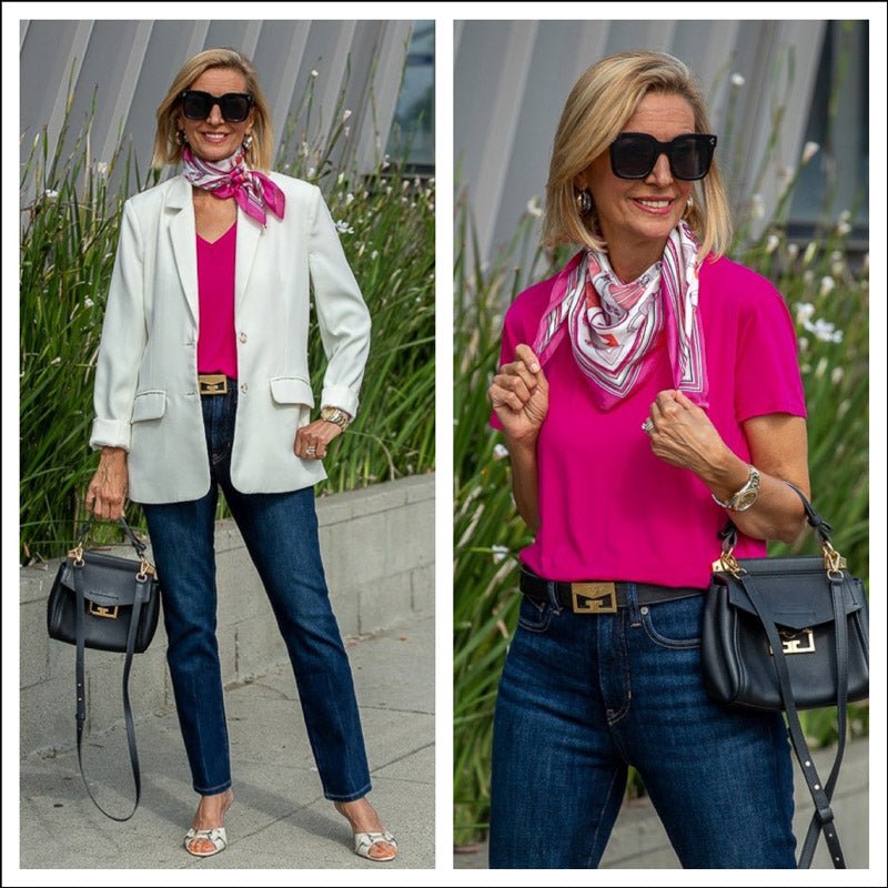 Transitional Chic To Elevate Your Look With A Pop Of Fuchsia - Just Style LA