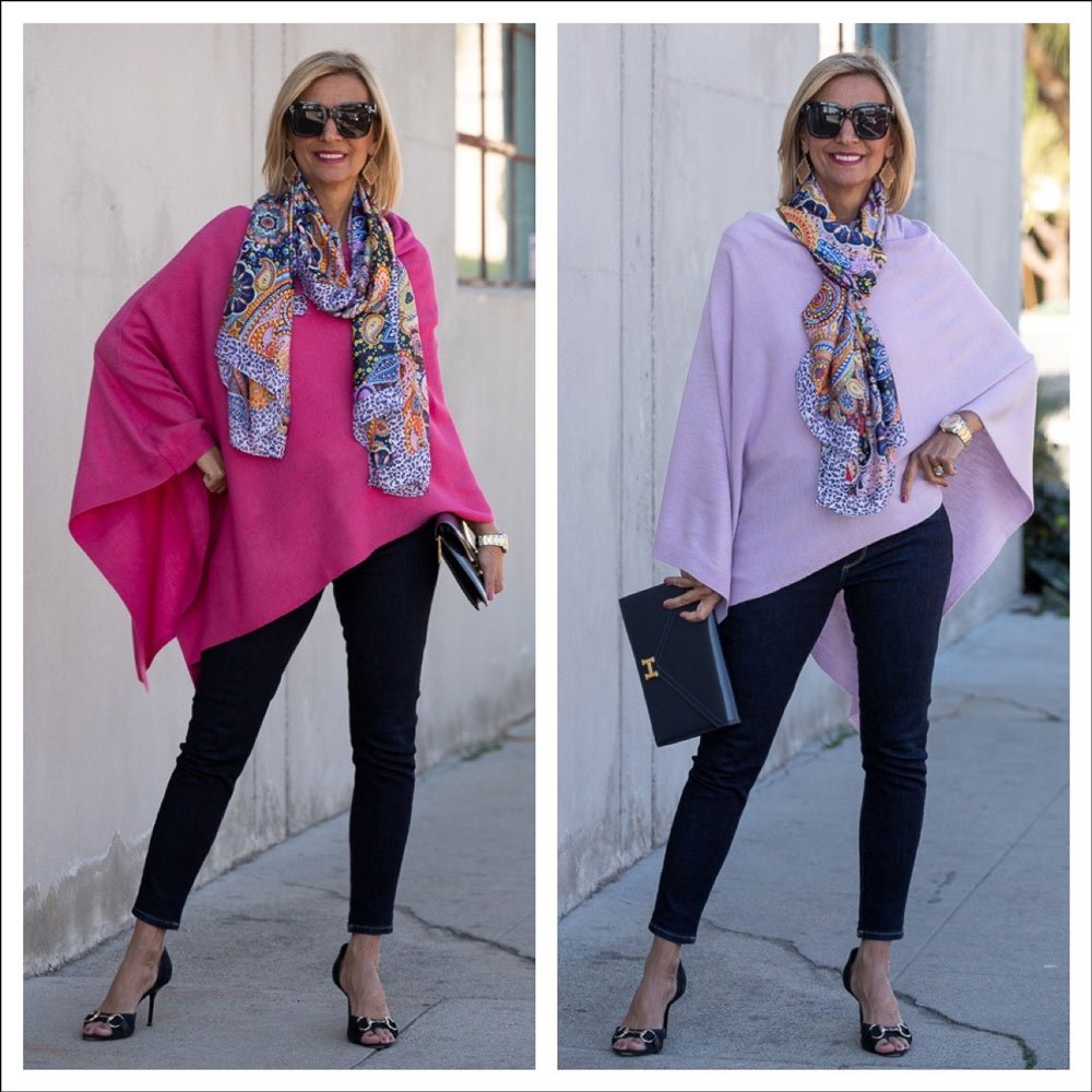 Two New Pull On Ponchos And A Colorful Scarf - Just Style LA