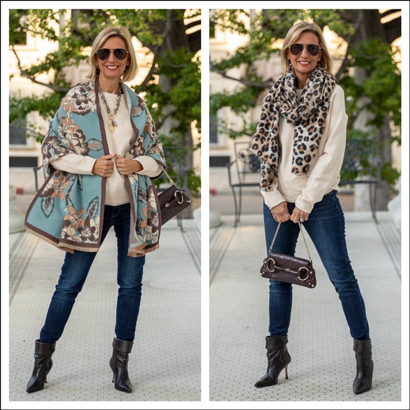 Two New Shawls And A Sweater Top For Fall - Just Style LA