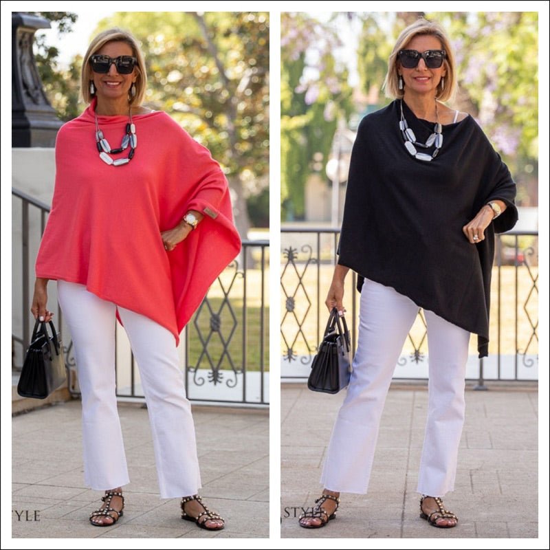 Two Ponchos And A Statement Necklace - Just Style LA
