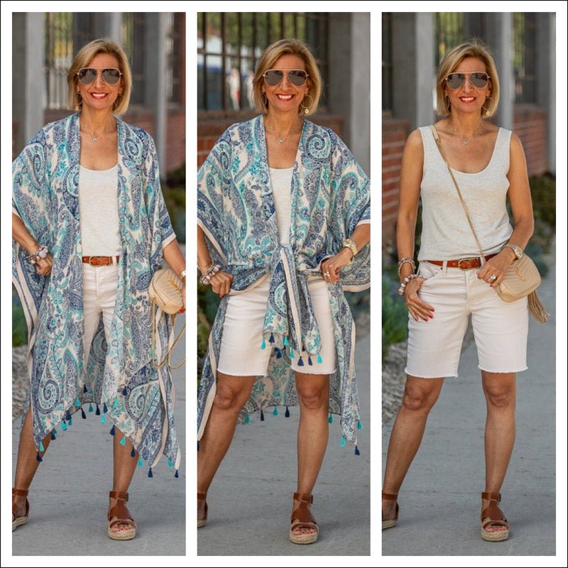 Two Ways To Wear Our Fun Paisley Print Kimono - Just Style LA