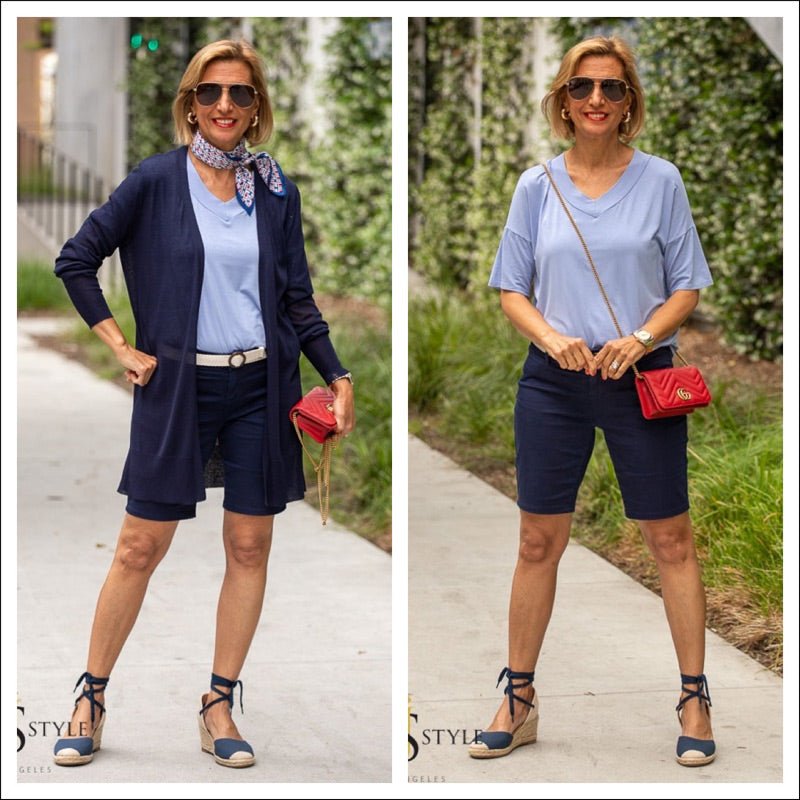 Wearing A Long Cardigan With Shorts - Just Style LA