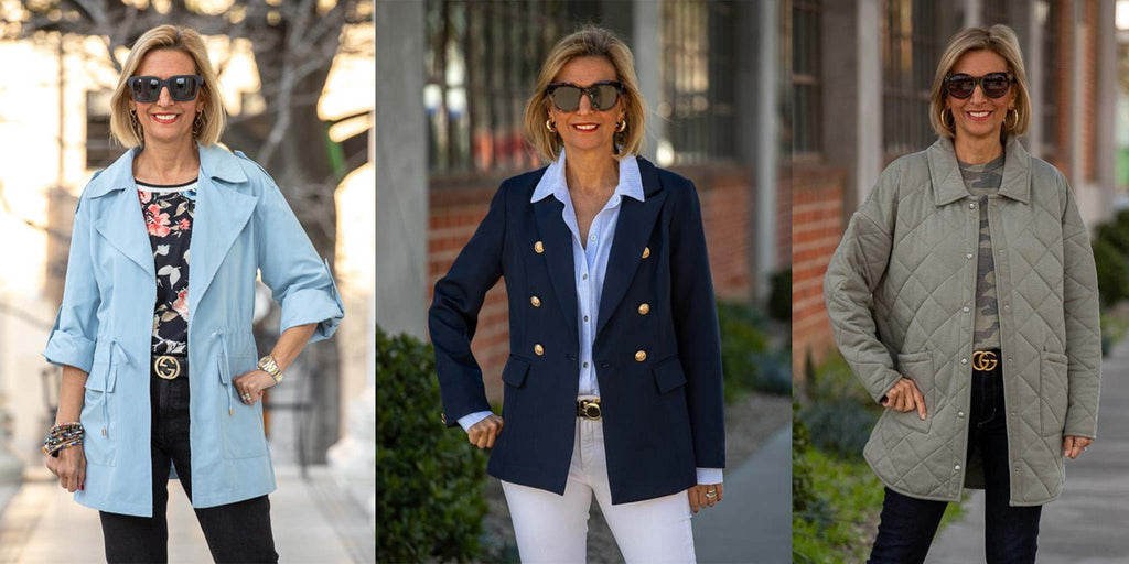 stylish jackets and blazers for spring in many colors and fabrics available for sale  