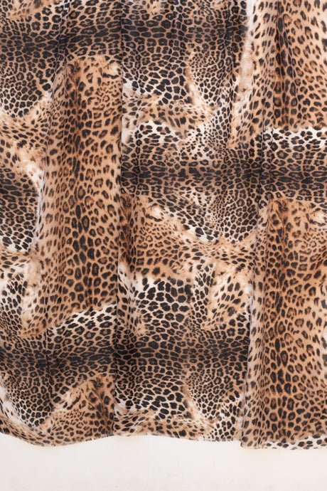 Camel Black Leopard Print Scarf Shawl - Just Style LA