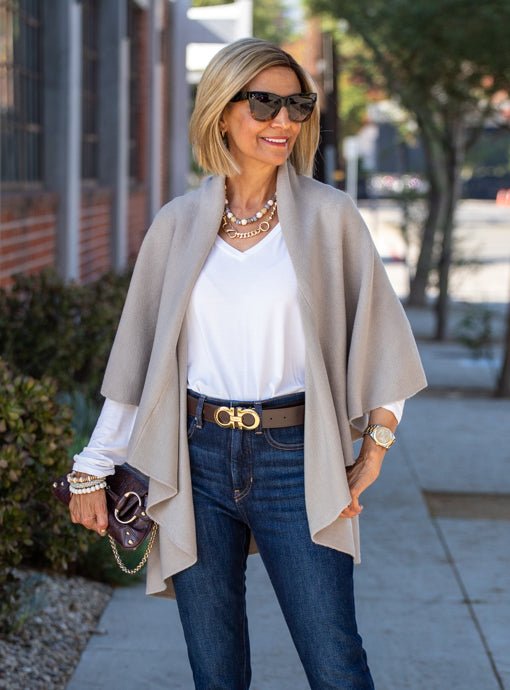 Putty Cape Vest - Just Style LA