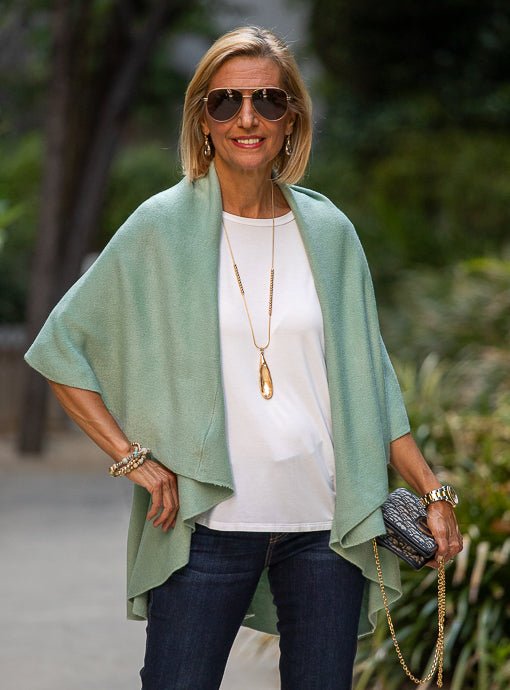 Seafoam Cape Vest - Just Style LA