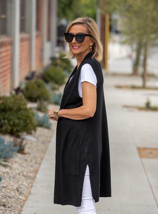 new now ニューナウMulti Way Knit Vest 黒 Multi Way Knit Vest