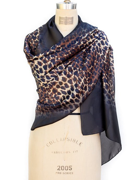  Silk Scarf Luxurious Spring Silk Scarf Leopard Zebra Print  Silk Shawl Women's Long Fabric: 100% Silk Sensory Polyester Size: 70.9 x  35.4 inches (180 x 90 cm), Gift for Women (Color