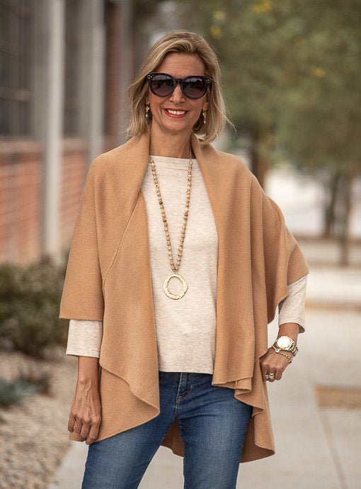 Camel Cape Vest – Just Style LA