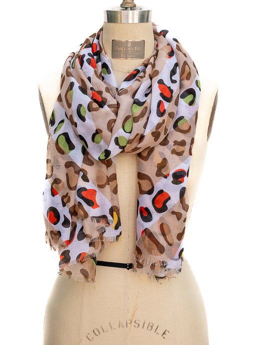 Bold Leopard Scarf with Sequins – Jacque Michelle
