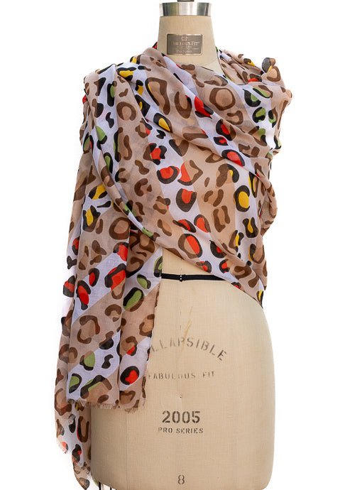 Louis Vuitton Leopard Logo Scarf - Blue Scarves and Shawls