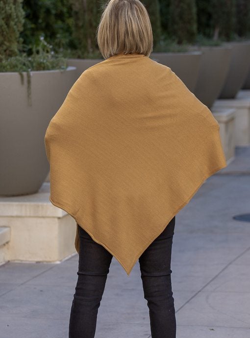 Curry Pull On Poncho - Just Style LA