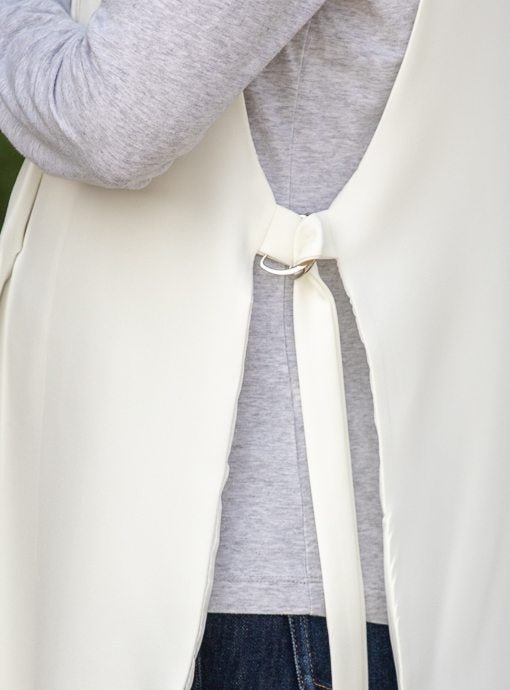 Ivory Notch Collar Open Side Vest - Just Style LA
